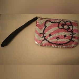 Hello Kitty zip up sequin coin purse